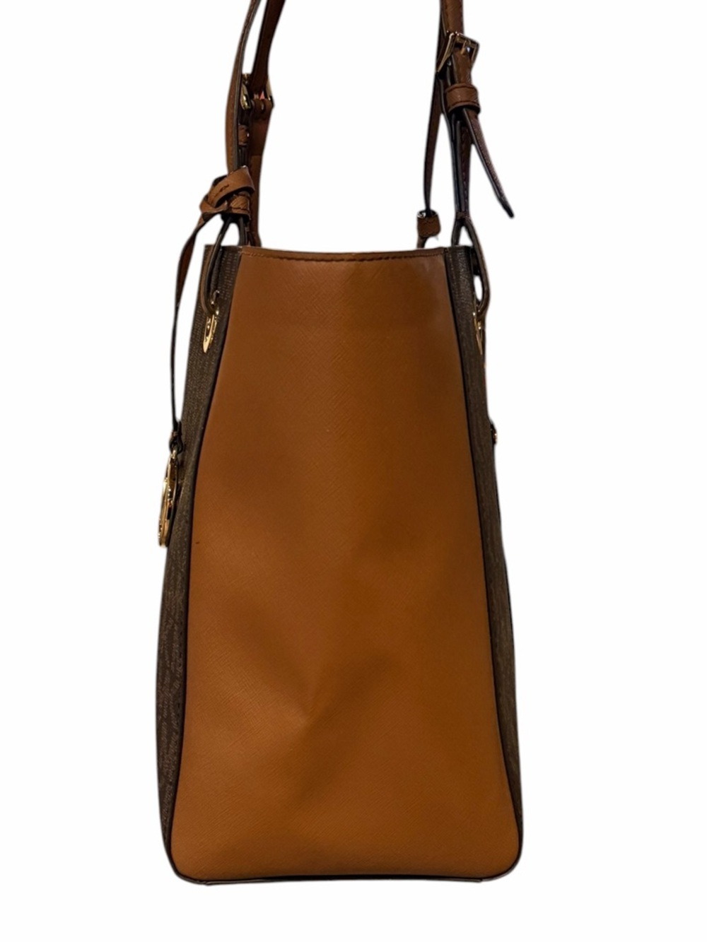 Michael Kors Jet Set Brown Monogram Coated Canvas Tote Bag - Picture 5 of 14